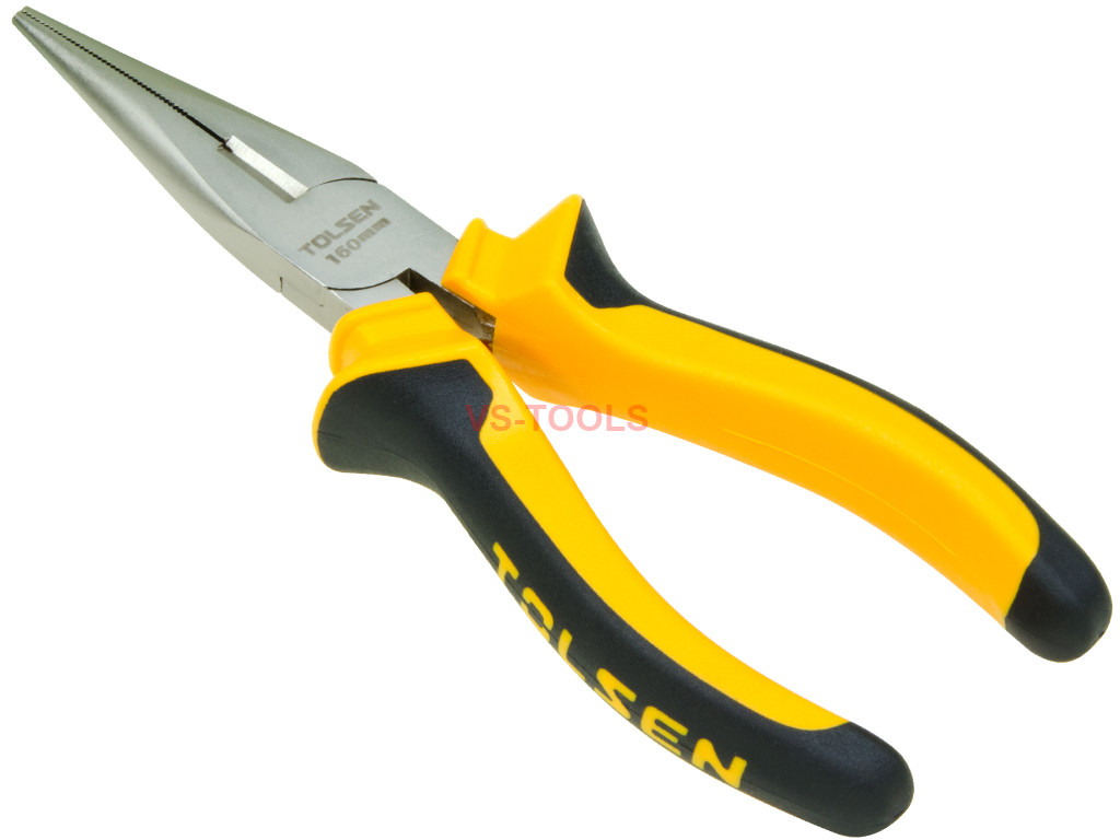 160mm Long Needle Nose Side Cutter Snipe Electrician Pliers Soft Grips